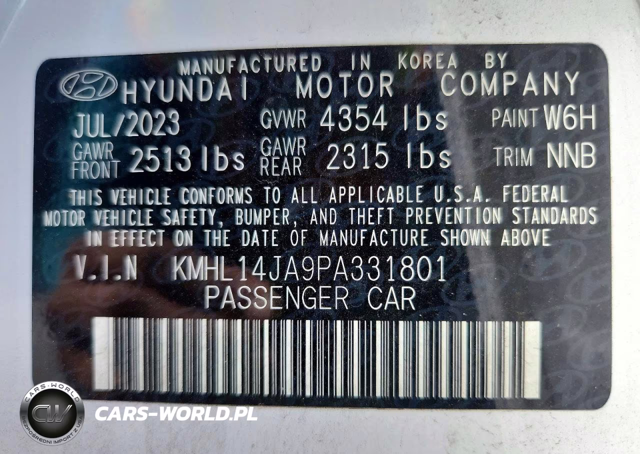 2023 Hyundai Sonata Sel VIN:KMHL14JA9PA331801 - 12