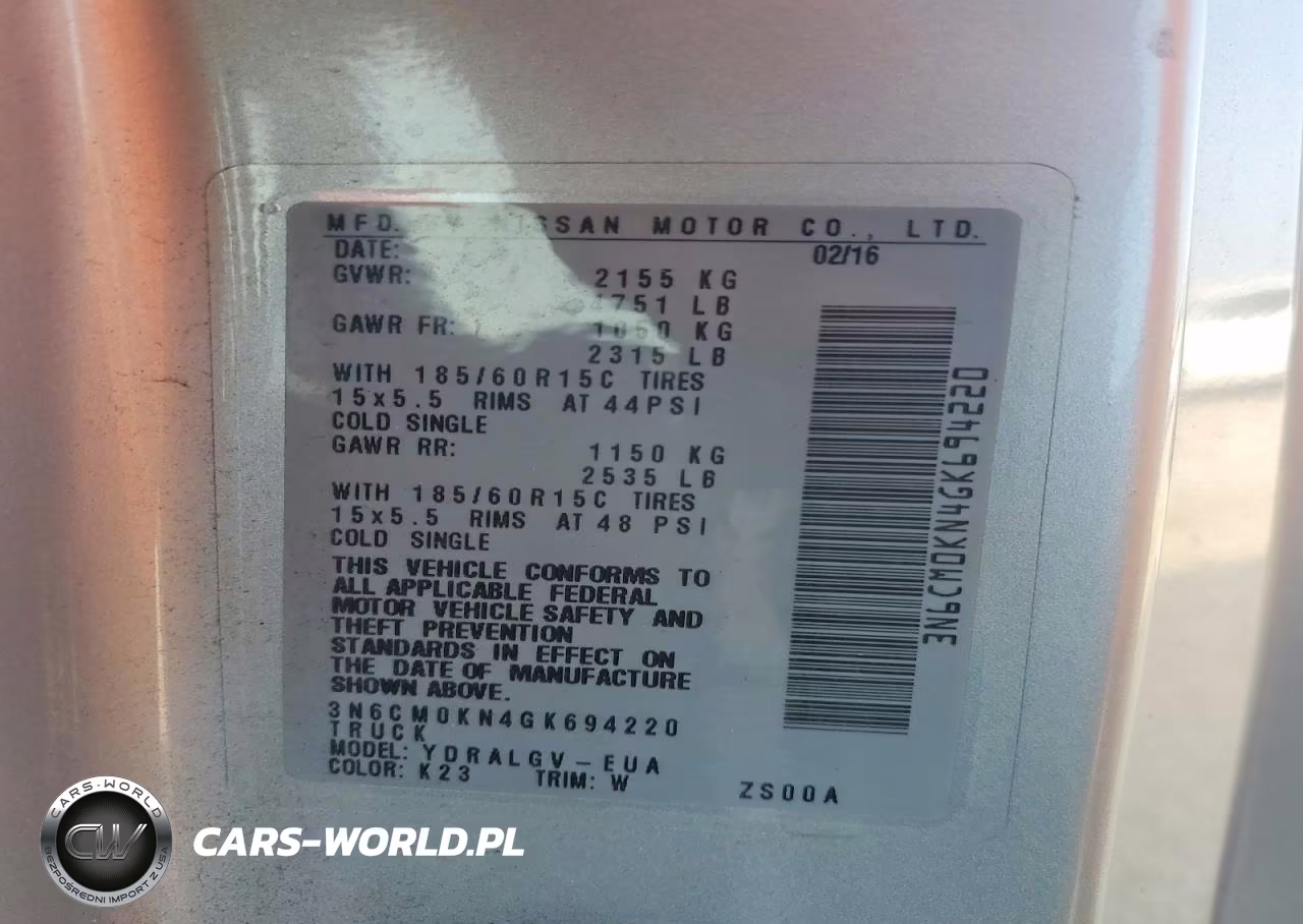 2016 Nissan Nv200 Sv VIN:3N6CM0KN4GK694220 - 13