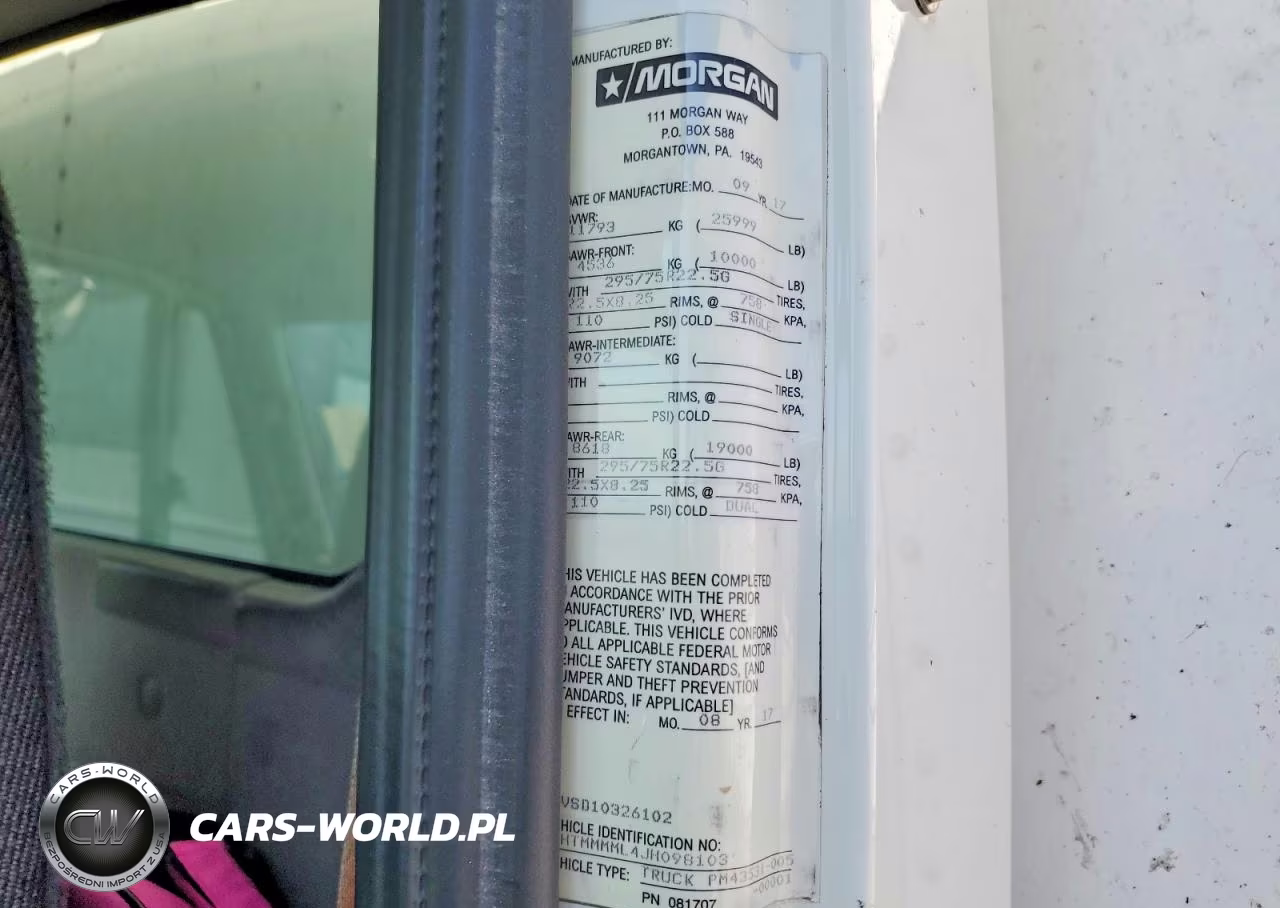 2018 International 4300 Box Truck VIN:1HTMMMML4JH098103 - 12