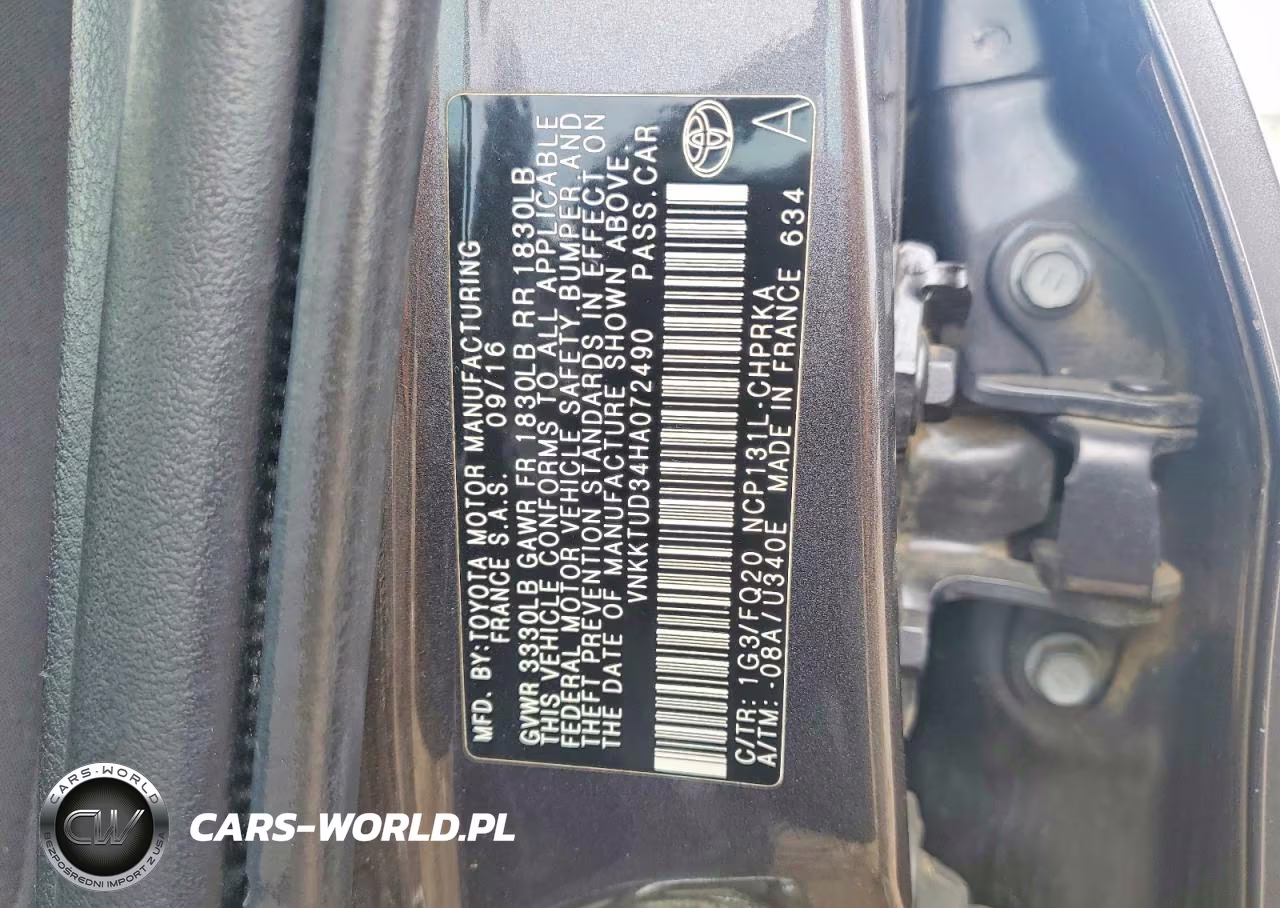 2017 Toyota Yaris L VIN:VNKKTUD34HA072490 - 12