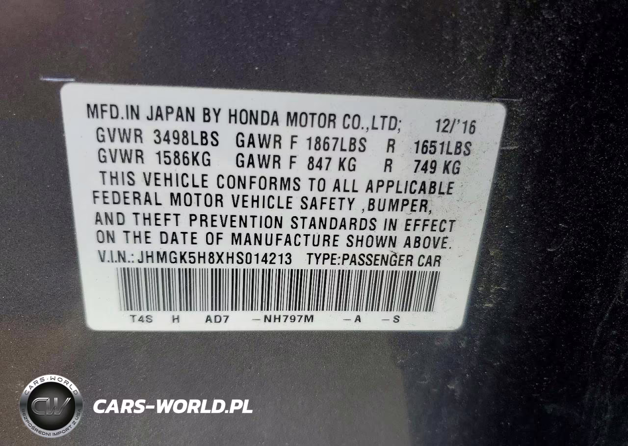 2017 Honda Fit Ex VIN:JHMGK5H8XHS014213 - 12