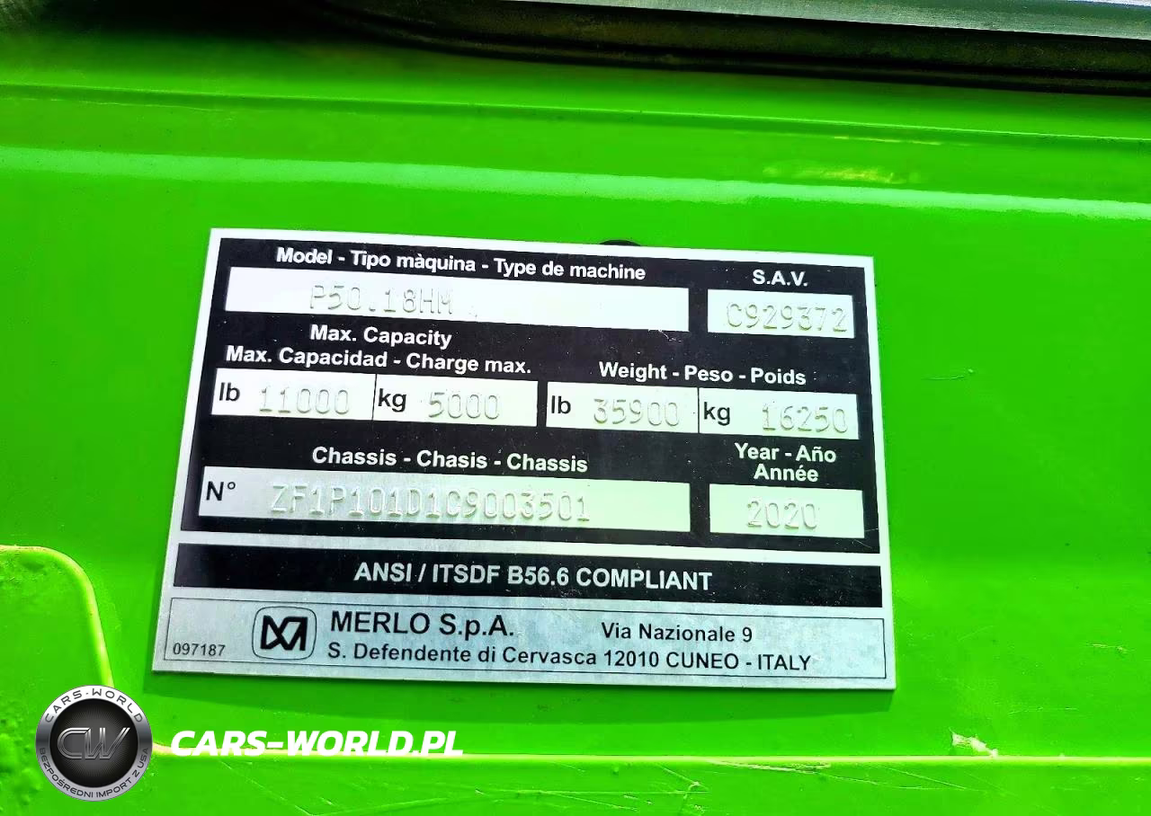 2020 Merlo P50.18Hm Telehandler VIN:C929372 - 10