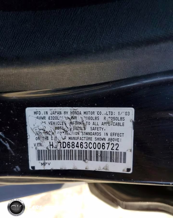 2003 Honda Cr-V Lx VIN:JHLRD68463C006722 - 13
