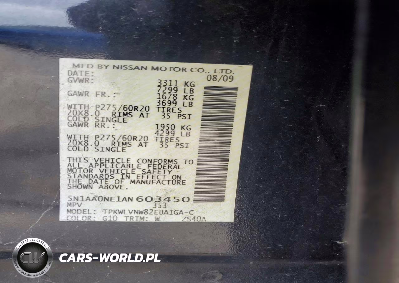 2010 Nissan Armada Platinum VIN:5N1AA0NE1AN603450 - 13