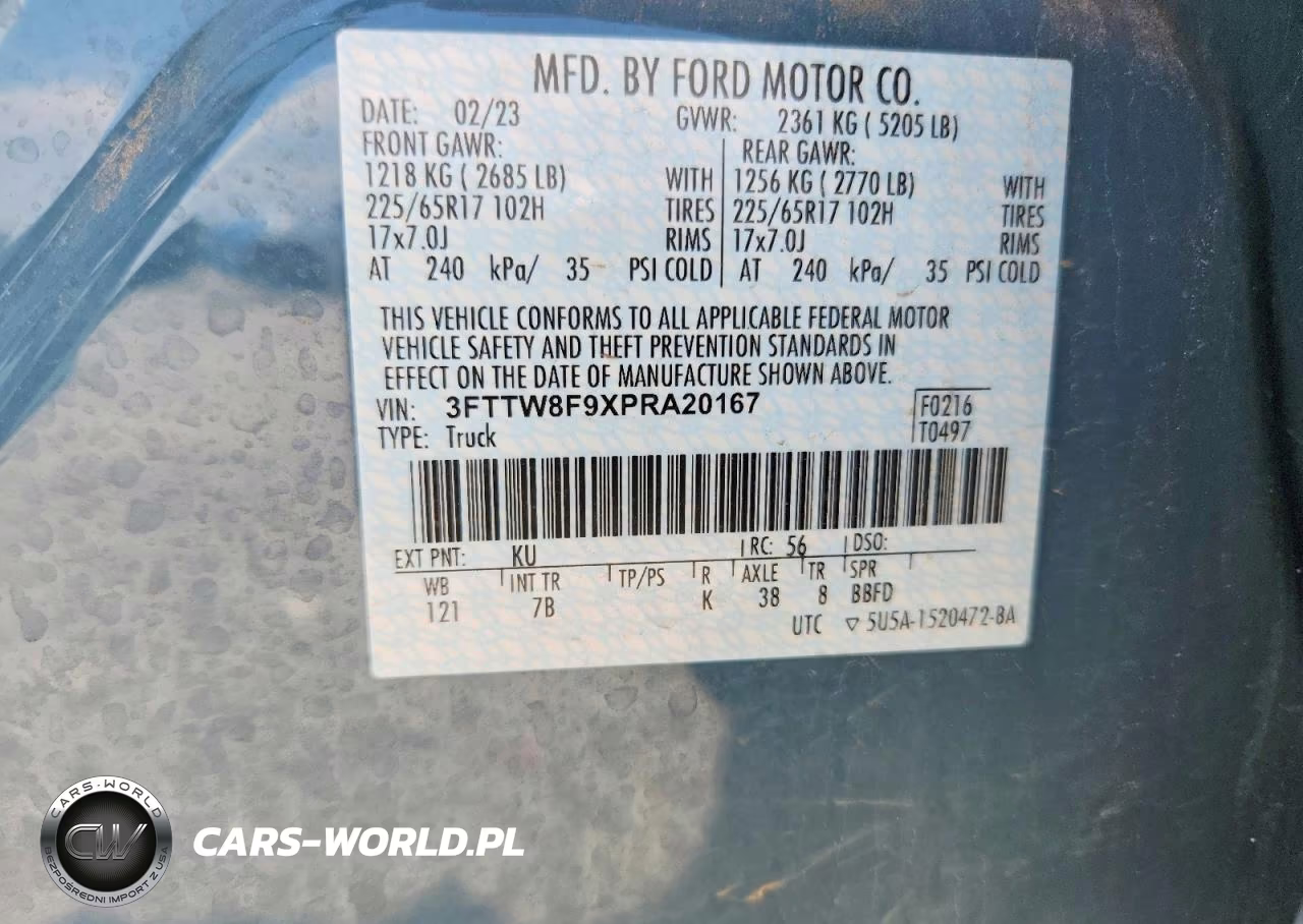 2023 Ford Maverick Xl VIN:3FTTW8F9XPRA20167 - 12