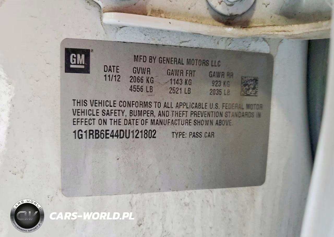 2013 Chevrolet Volt VIN:1G1RB6E44DU121802 - 14