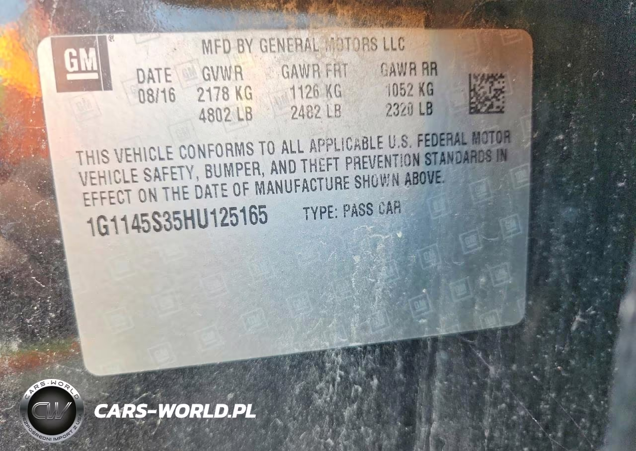 2017 Chevrolet Impala Premier VIN:1G1145S35HU125165 - 13