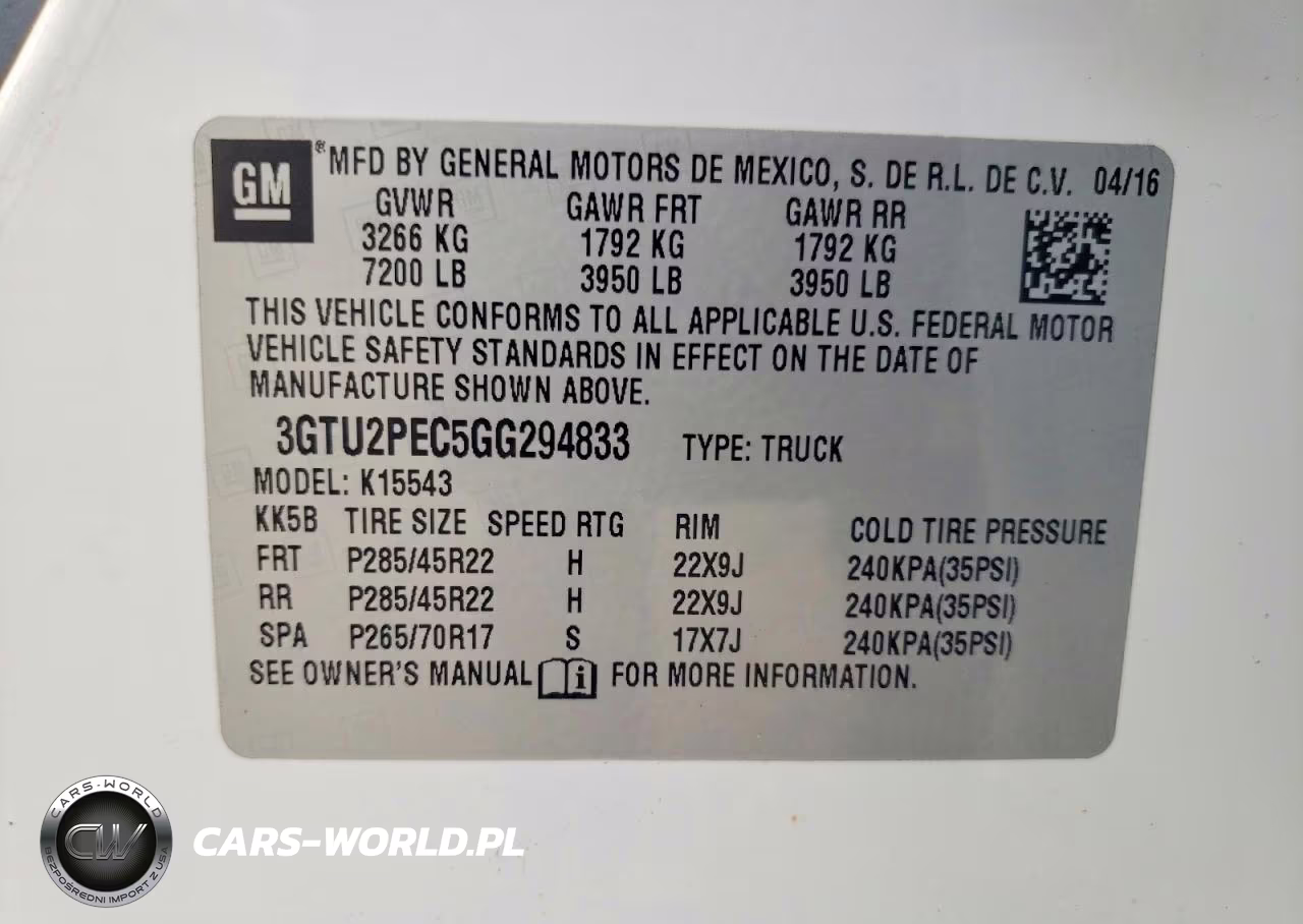 2016 GMC Sierra K1500 Denali VIN:3GTU2PEC5GG294833 - 12