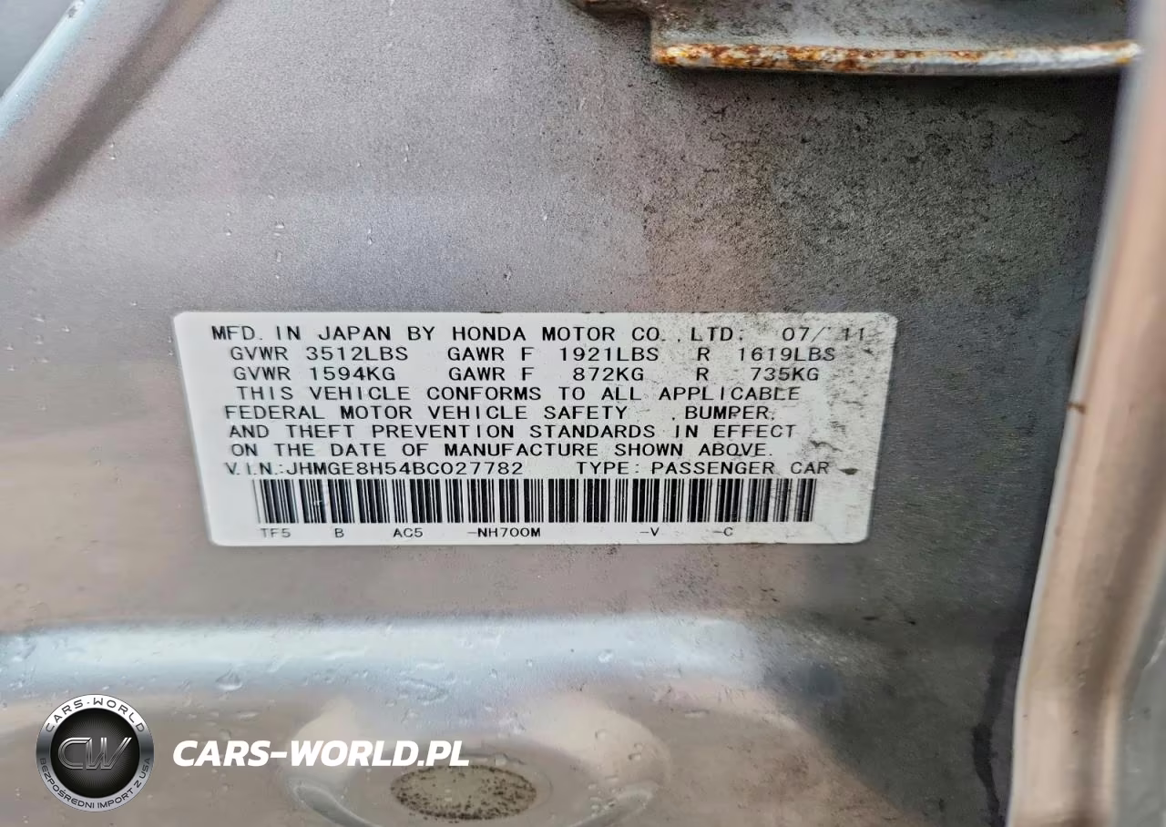 2011 Honda Fit Sport VIN:JHMGE8H54BC027782 - 12
