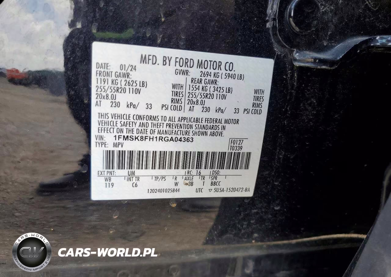 2024 Ford Explorer Limited VIN:1FMSK8FH1RGA04363 - 13