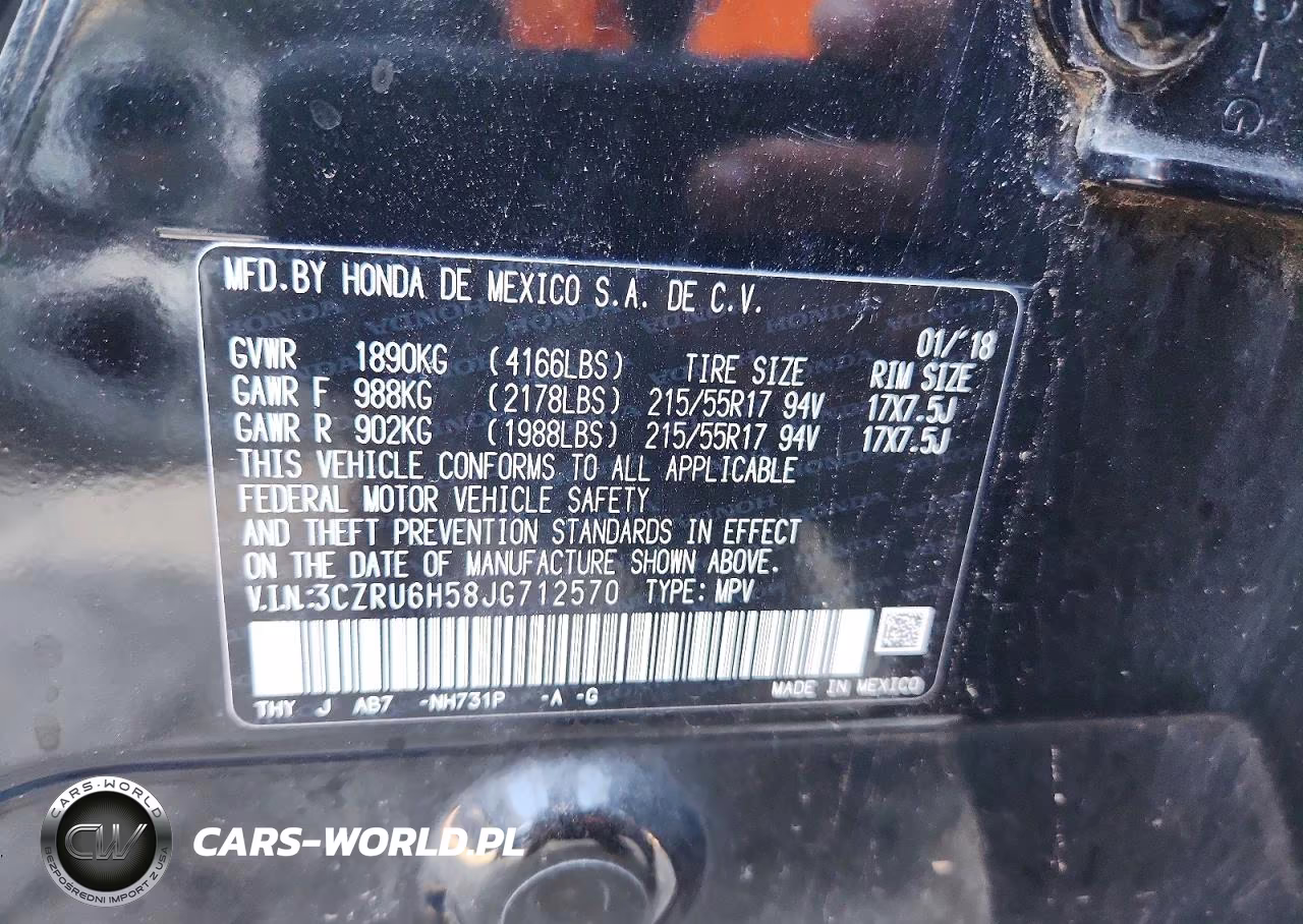 2018 Honda Hr-V Ex VIN:3CZRU6H58JG712570 - 12