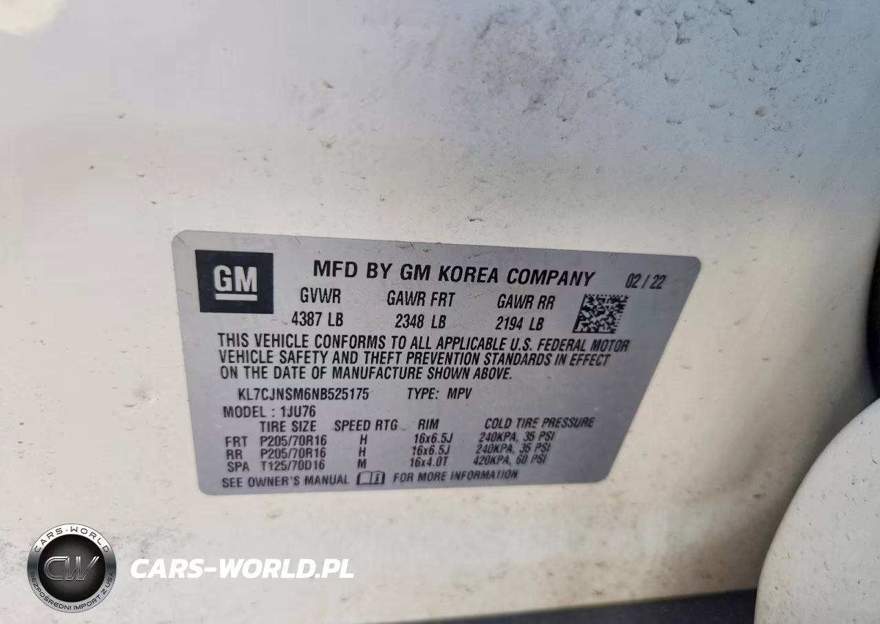 2022 Chevrolet Trax Ls VIN:KL7CJNSM6NB525175 - 13