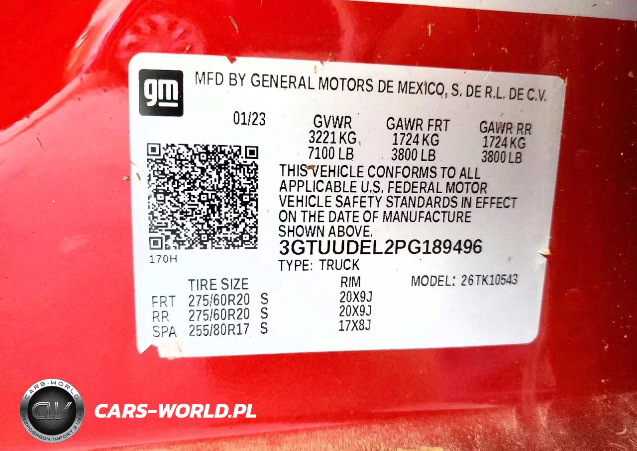 2023 GMC Sierra K1500 Slt VIN:3GTUUDEL2PG189496 - 12