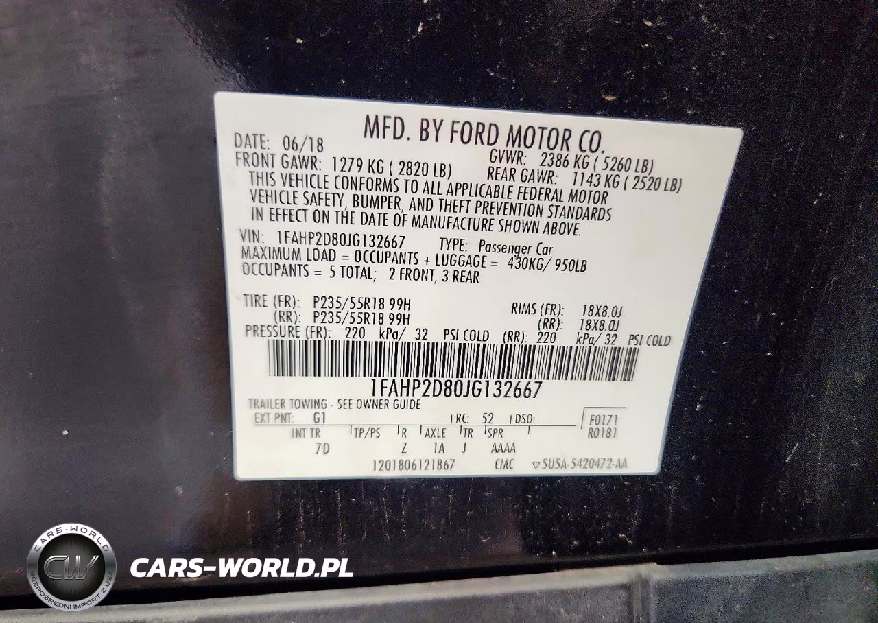 2018 Ford Taurus Se VIN:1FAHP2D80JG132667 - 12