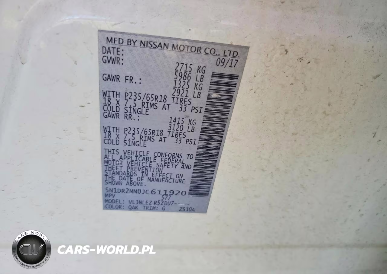 2018 Nissan Pathfinder Sv VIN:5N1DR2MM0JC611920 - 13