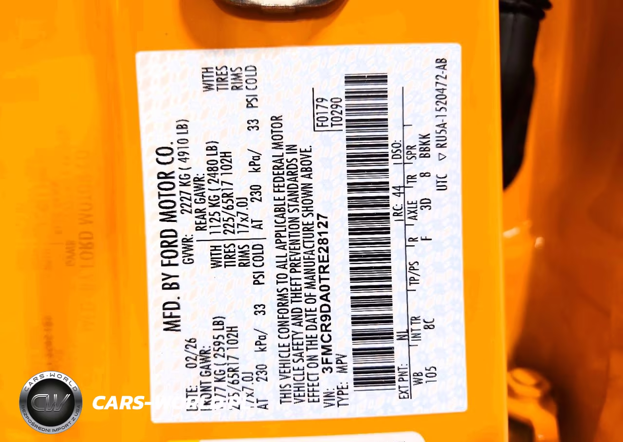2026 Ford Bronco Sport Badlands VIN:3FMCR9DA0TRE28127 - 13