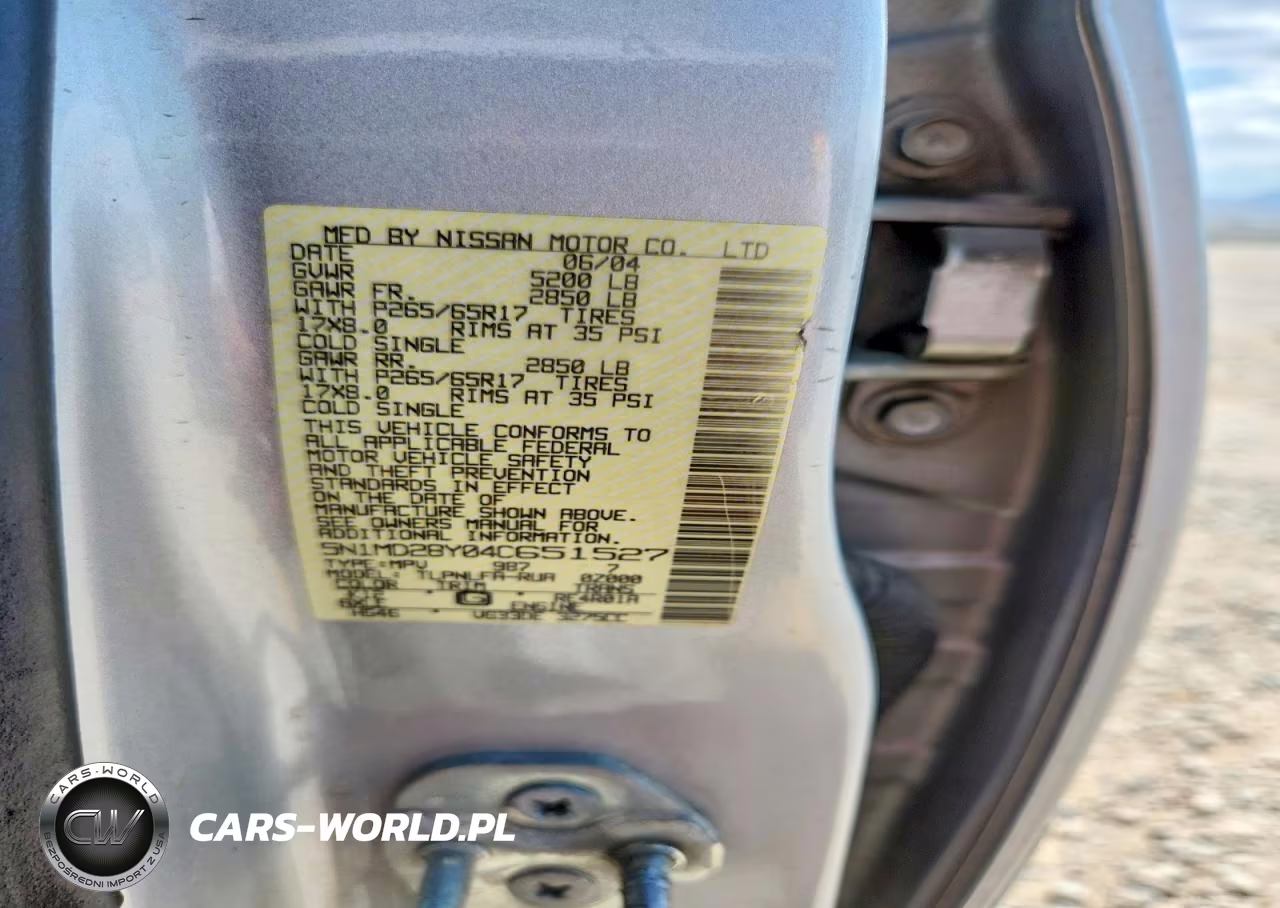 2004 Nissan Xterra Se S VIN:5N1MD28Y04C651527 - 12