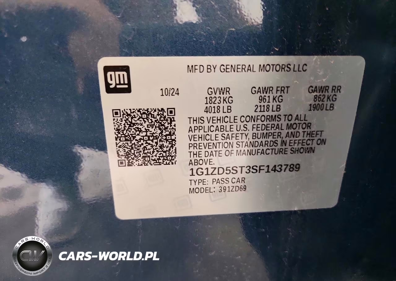 2025 Chevrolet Malibu Lt VIN:1G1ZD5ST3SF143789 - 12