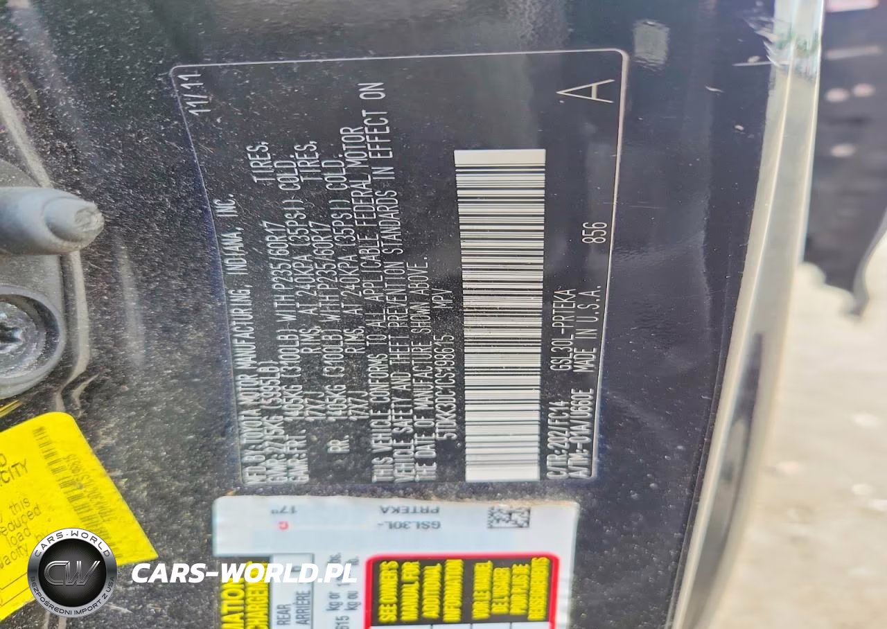 2012 Toyota Sienna Le VIN:5TDKK3DC1CS198615 - 12