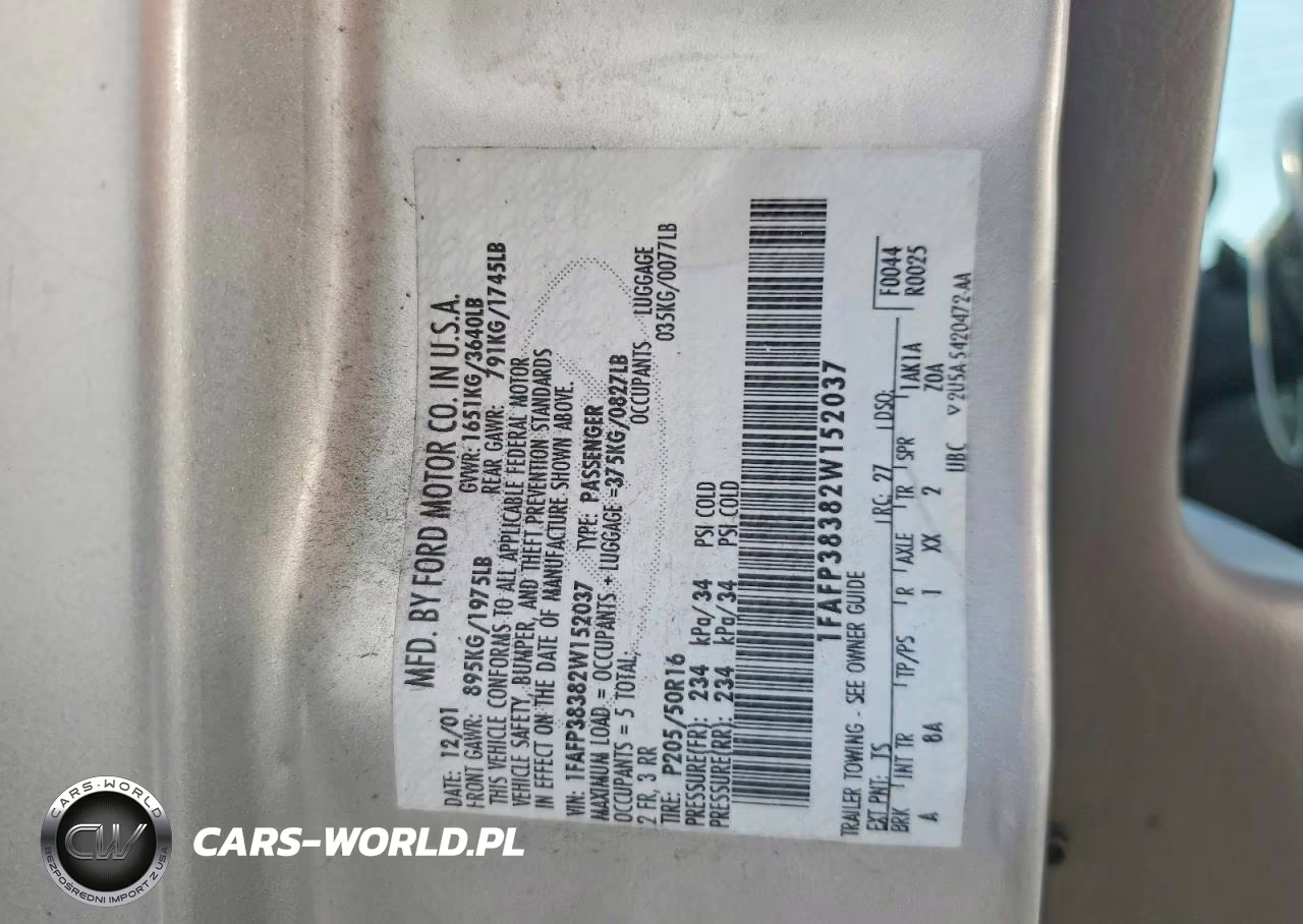 2002 Ford Focus Zts VIN:1FAFP38382W152037 - 12