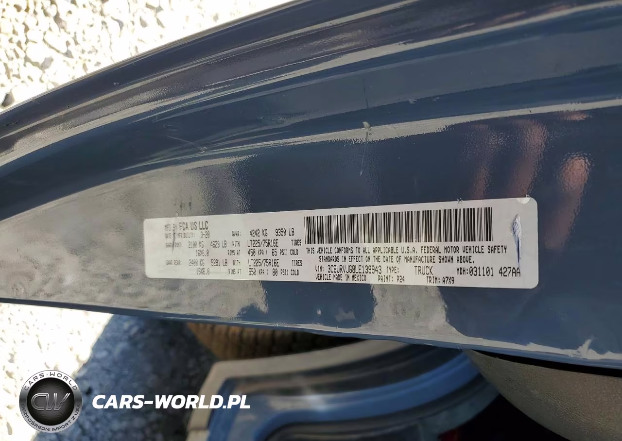 2020 Ram Promaster 3500 Delivery Van VIN:3C6URVJG8LE139943 - 12