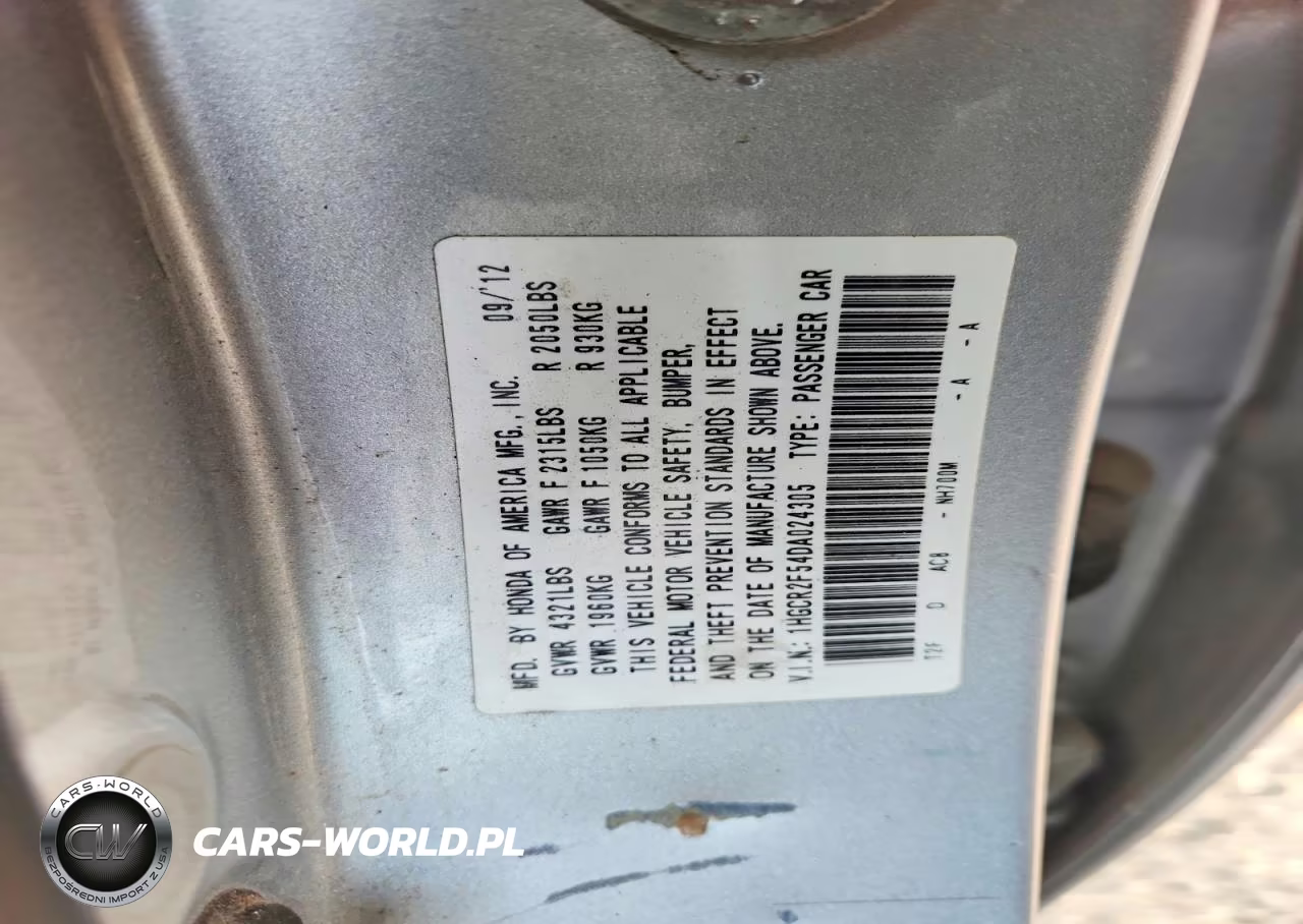 2013 Honda Accord Sport VIN:1HGCR2F54DA024305 - 12