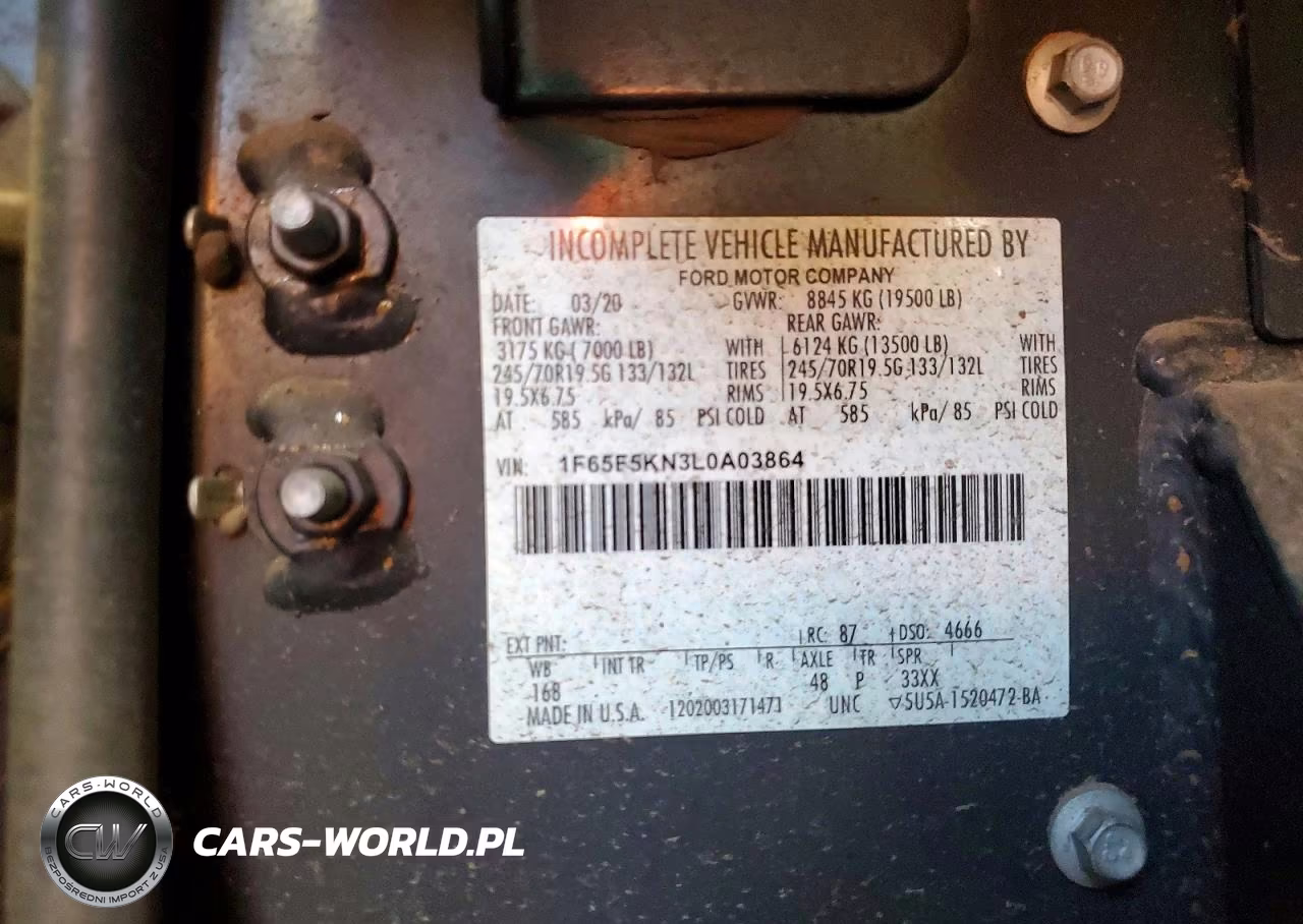 2020 Ford F59 Delivery Truck VIN:1F65F5KN3L0A03864 - 13