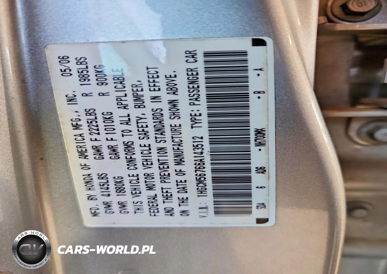2006 Honda Accord Ex VIN:1HGCM56766A143512 - 13