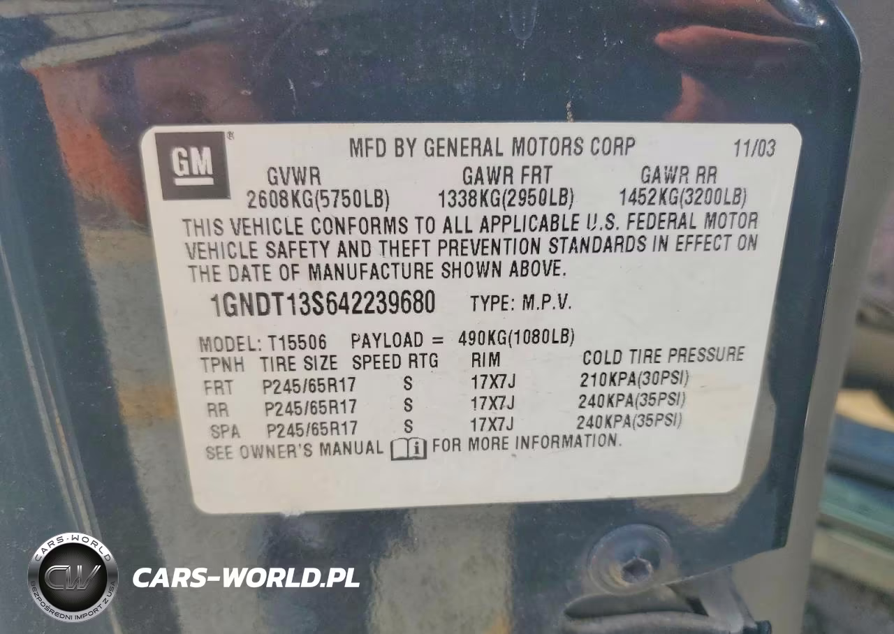 2004 Chevrolet Trailblazer Ls VIN:1GNDT13S642239680 - 13