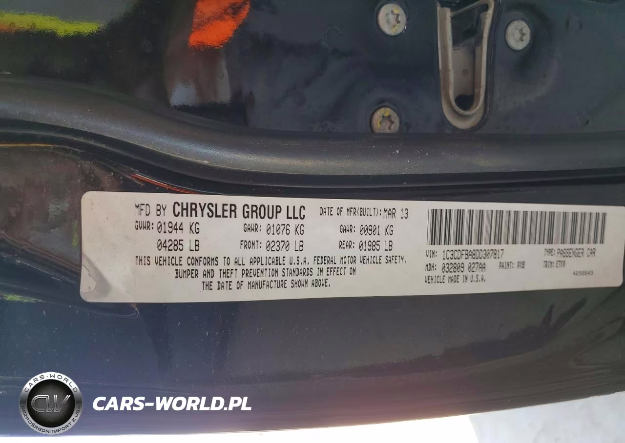 2013 Dodge Dart Sxt VIN:1C3CDFBA8DD307817 - 12