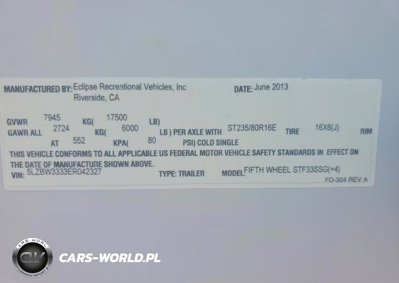 2014 Eclipse Stellar Camper VIN:5LZBW3333ER042327 - 10