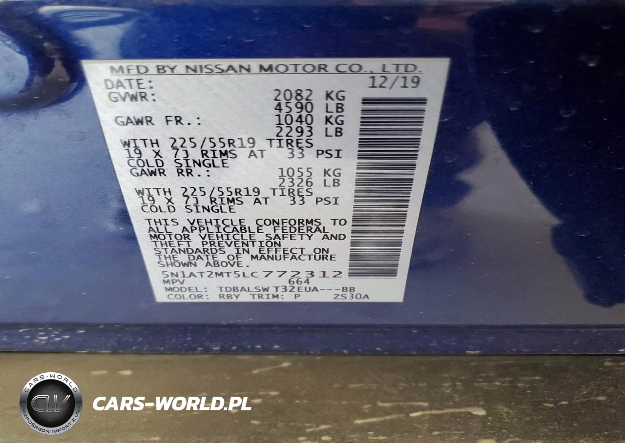2020 Nissan Rogue S VIN:5N1AT2MT5LC772312 - 13