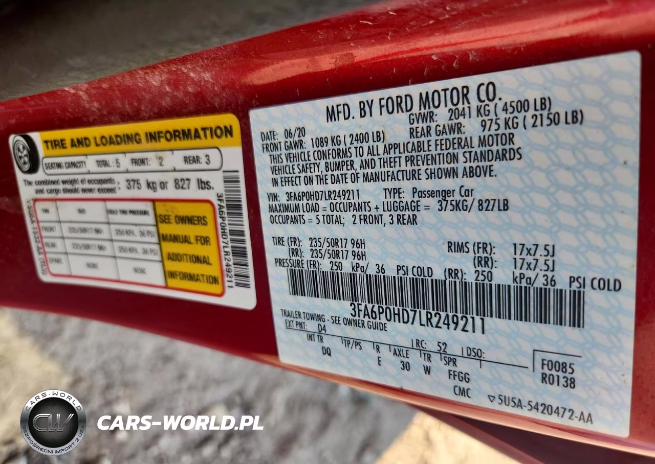 2020 Ford Fusion Se VIN:3FA6P0HD7LR249211 - 12