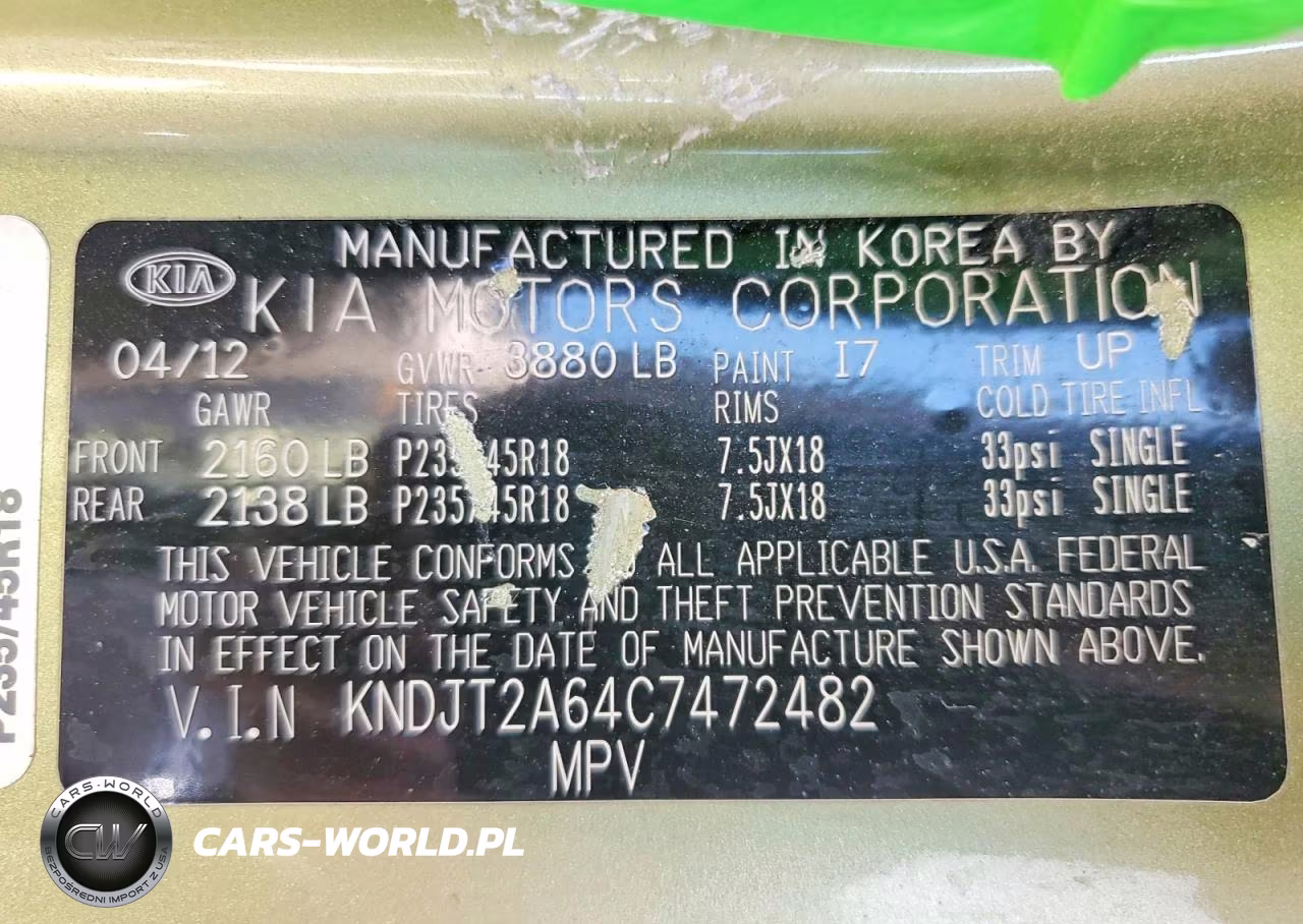 2012 Kia Soul ! VIN:KNDJT2A64C7472482 - 12
