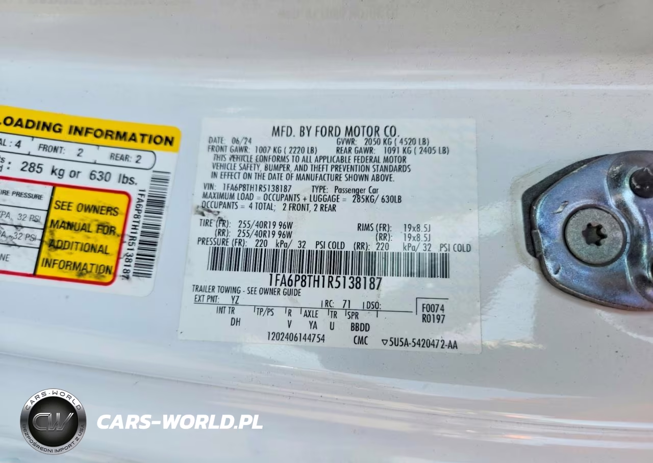 2024 Ford Mustang VIN:1FA6P8TH1R5138187 - 12