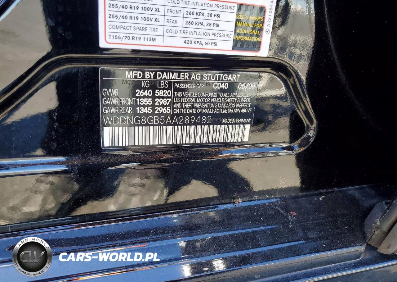 2010 Mercedes-Benz S 550 4Matic VIN:WDDNG8GB5AA289482 - 12