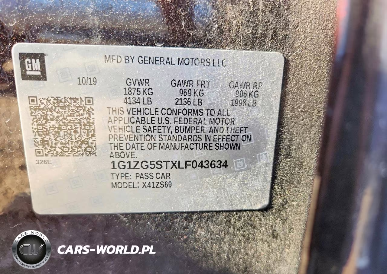 2020 Chevrolet Malibu Rs VIN:1G1ZG5STXLF043634 - 12