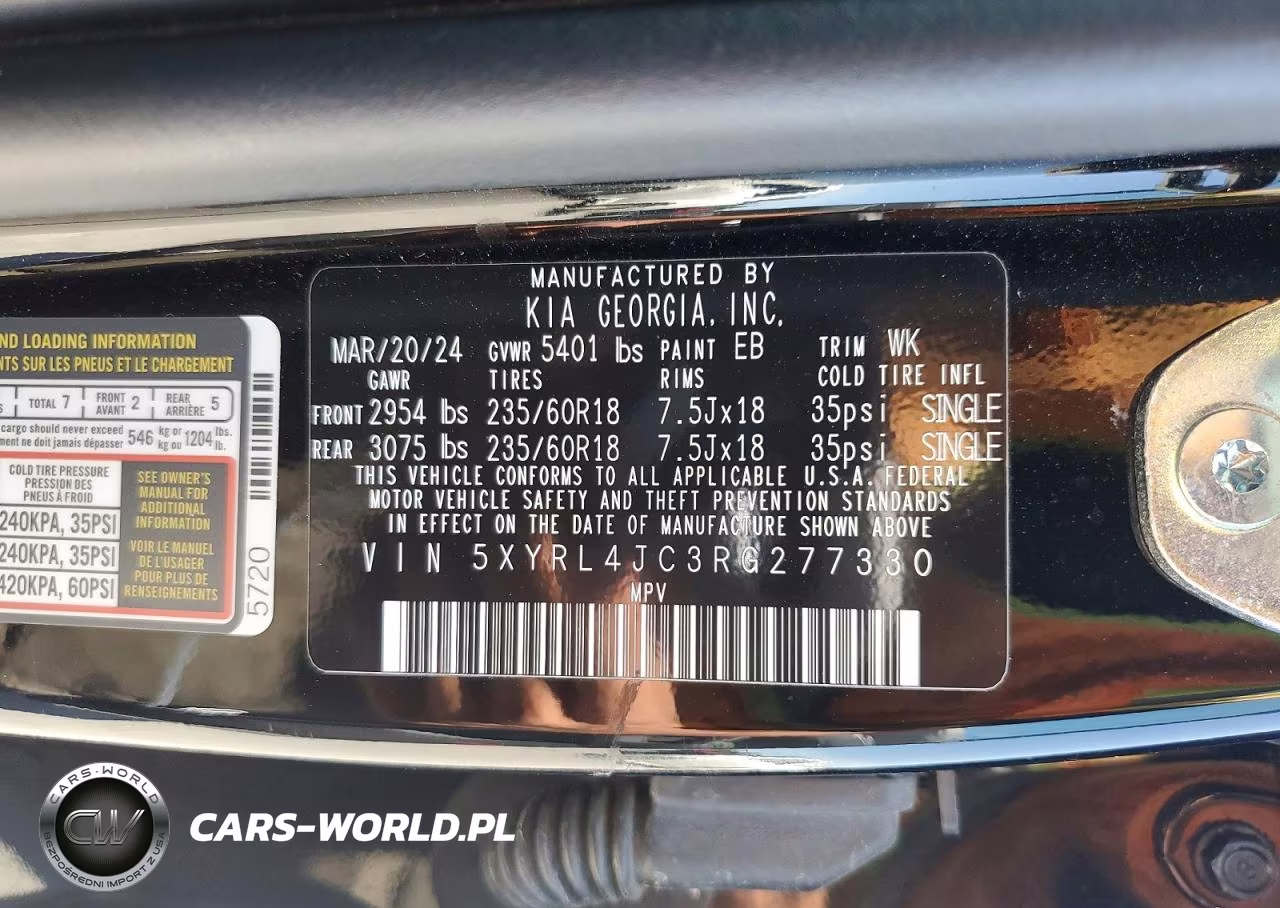 2024 Kia Sorento S VIN:5XYRL4JC3RG277330 - 13