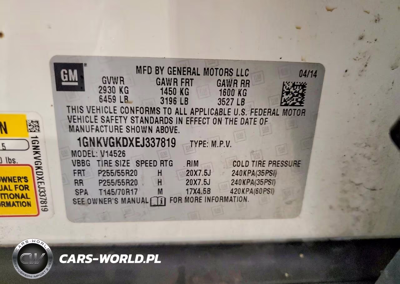 2014 Chevrolet Traverse Lt VIN:1GNKVGKDXEJ337819 - 13