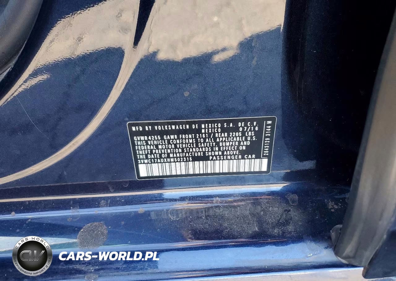 2017 Volkswagen Golf Sportwagen S VIN:3VWC17AUXHM502315 - 12