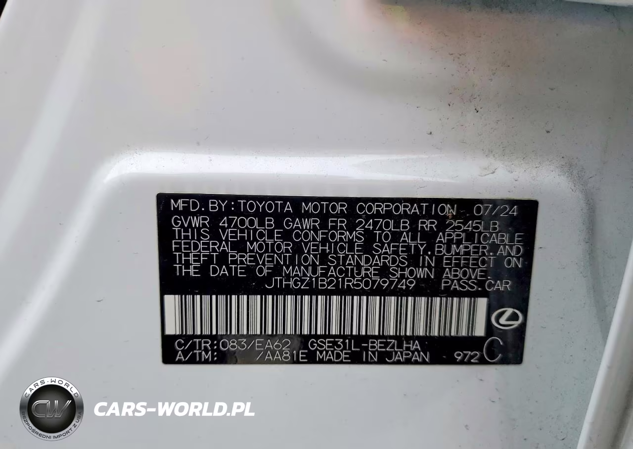 2024 Lexus Is 350 F Sport VIN:JTHGZ1B21R5079749 - 12
