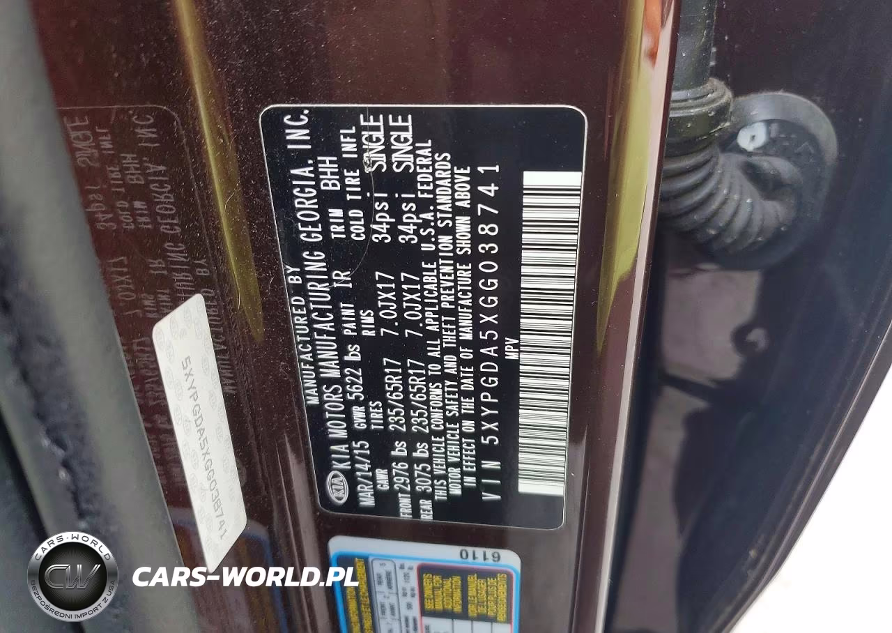 2016 Kia Sorento Lx V6 VIN:5XYPGDA5XGG038741 - 13