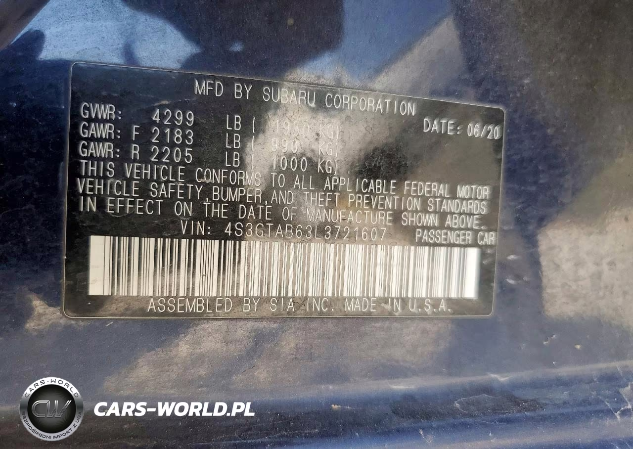 2020 Subaru Impreza VIN:4S3GTAB63L3721607 - 12