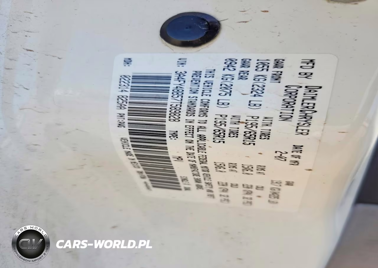 2007 Chrysler Pt Cruiser VIN:3A4FY48B57T589828 - 12
