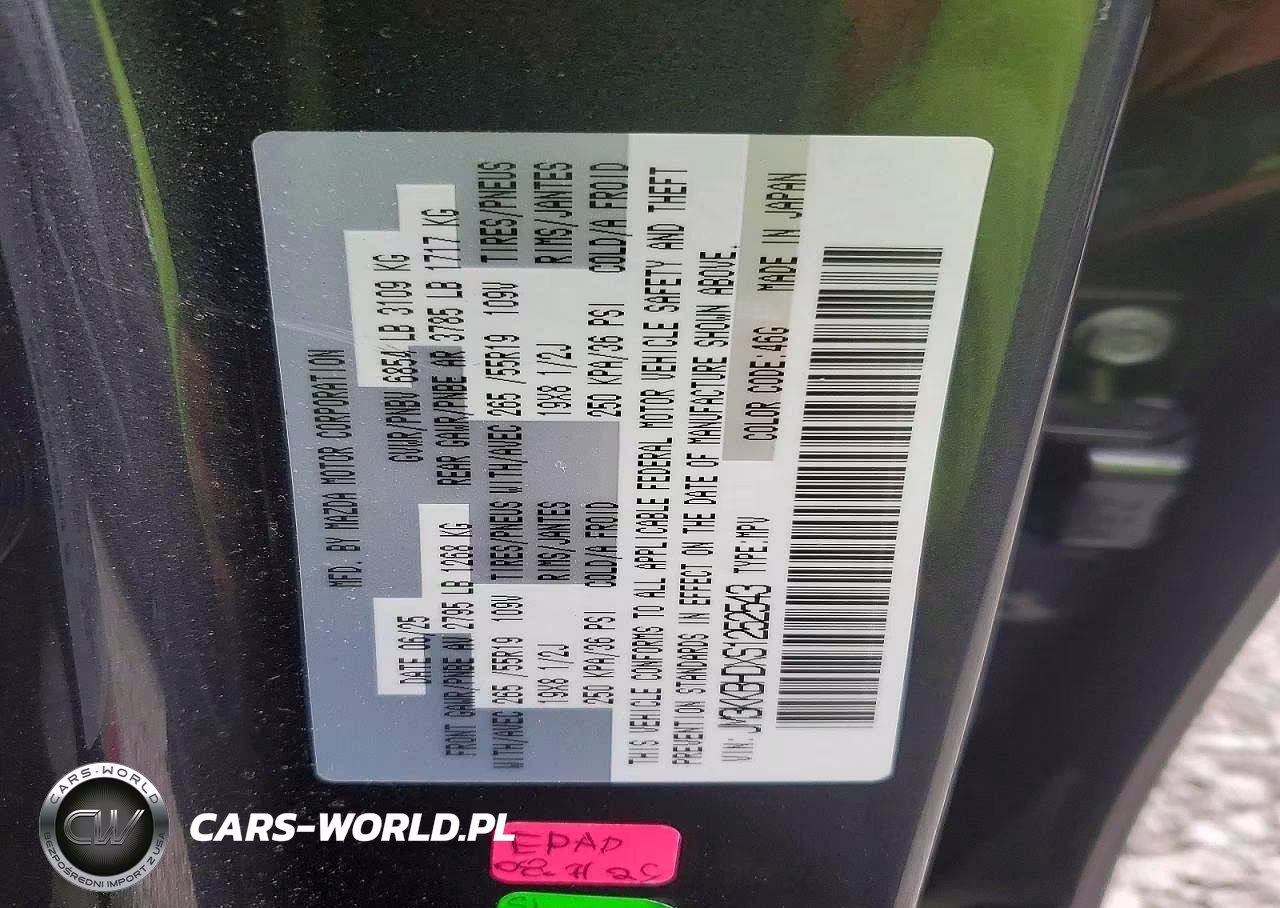 2025 Mazda Cx-90 Preferred VIN:JM3KKBHDXS1252543 - 13