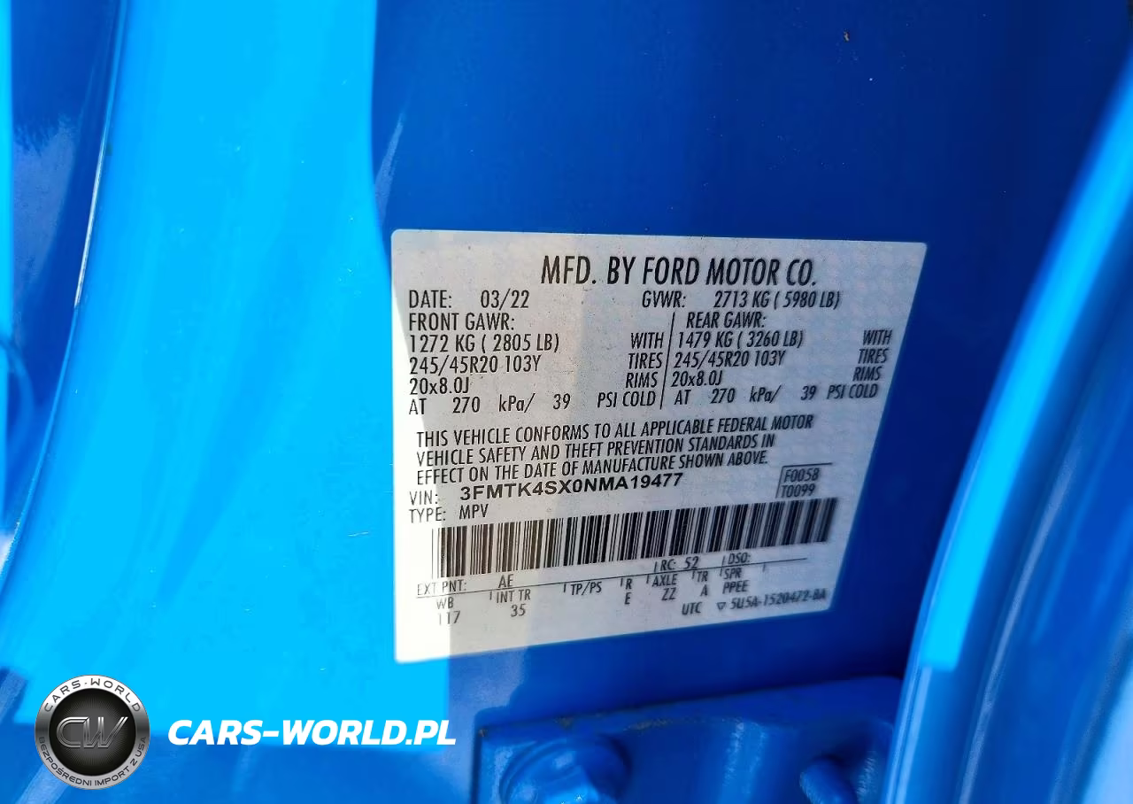 2022 Ford Mustang Mach-E Gt VIN:3FMTK4SX0NMA19477 - 14