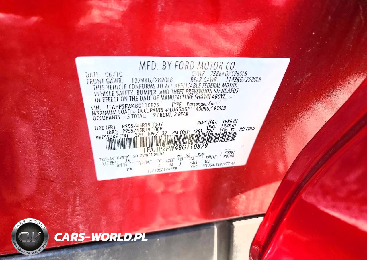 2011 Ford Taurus Limited VIN:1FAHP2FW4BG110829 - 12