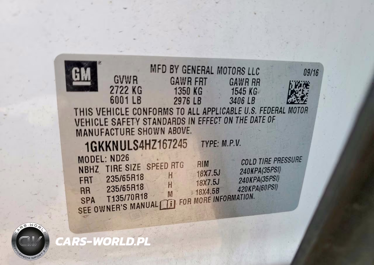 2017 GMC Acadia Slt-1 VIN:1GKKNULS4HZ167245 - 13