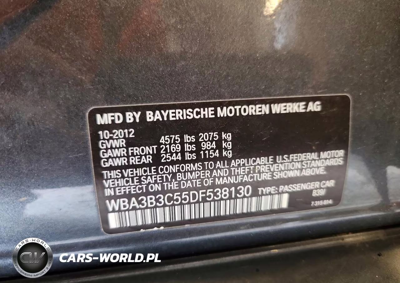 2013 BMW 328 Xi VIN:WBA3B3C55DF538130 - 12