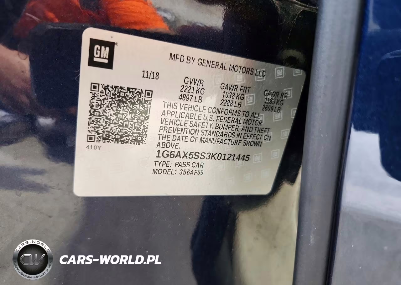2019 Cadillac Cts Luxury VIN:1G6AX5SS3K0121445 - 12
